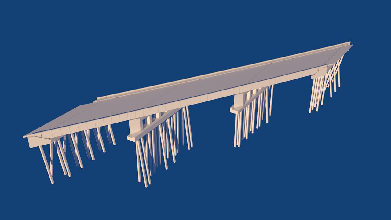 Most cez rieku Tsjonger, Donkerbroek - Oosterwolde - 9